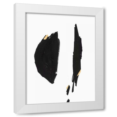 Falling I White Modern Wood Framed Art Print by PI Studio