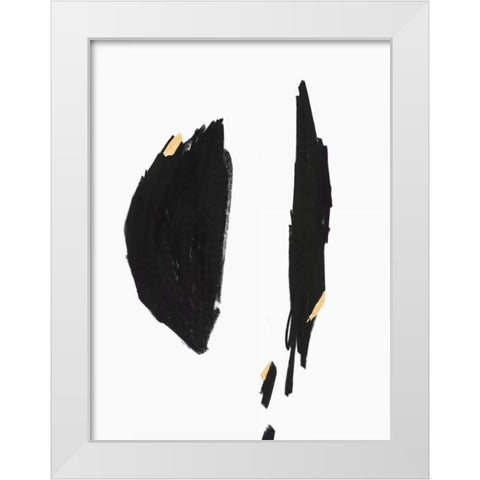 Falling I White Modern Wood Framed Art Print by PI Studio