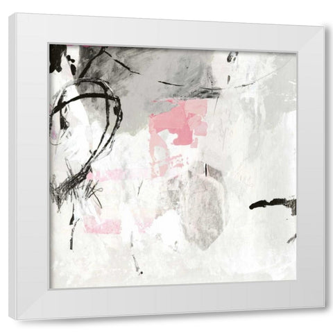 Gray Pink I White Modern Wood Framed Art Print by PI Studio