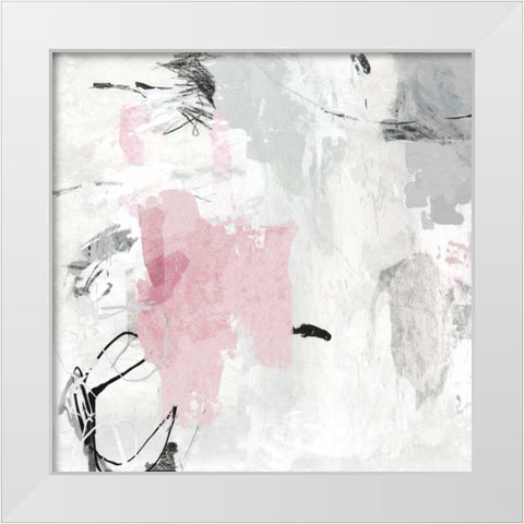 Gray Pink II White Modern Wood Framed Art Print by PI Studio