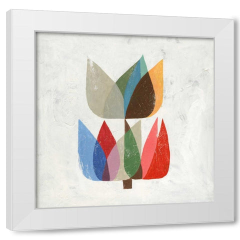 Tulip I White Modern Wood Framed Art Print by PI Studio