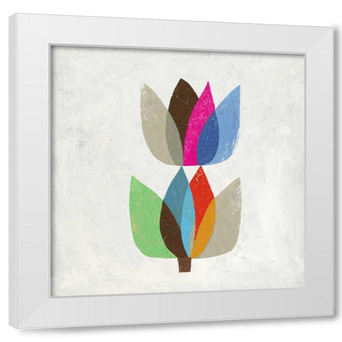 Tulip II White Modern Wood Framed Art Print by PI Studio