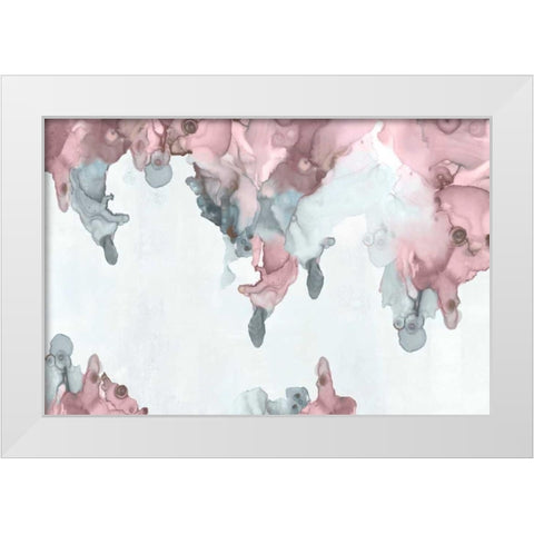 Bubblegum Pink I White Modern Wood Framed Art Print by PI Studio