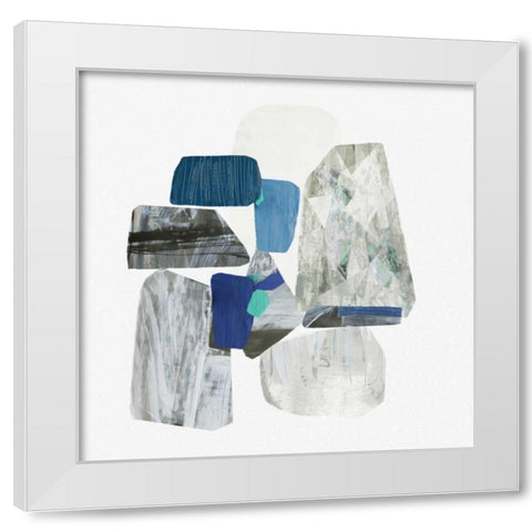 Stone I White Modern Wood Framed Art Print by PI Studio