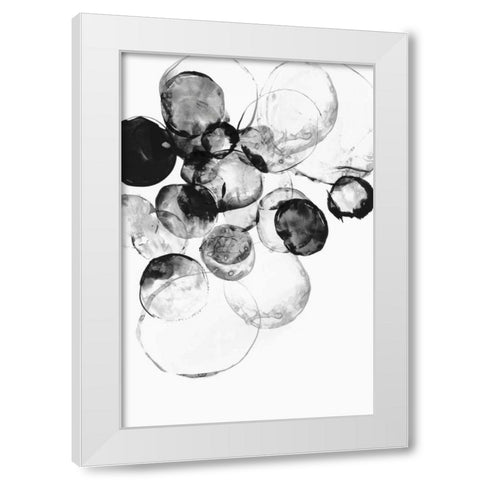 Black Rings I White Modern Wood Framed Art Print by PI Studio