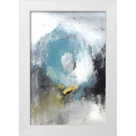 Aquamarine II White Modern Wood Framed Art Print by PI Studio