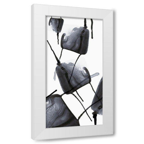 Inked I White Modern Wood Framed Art Print by PI Studio