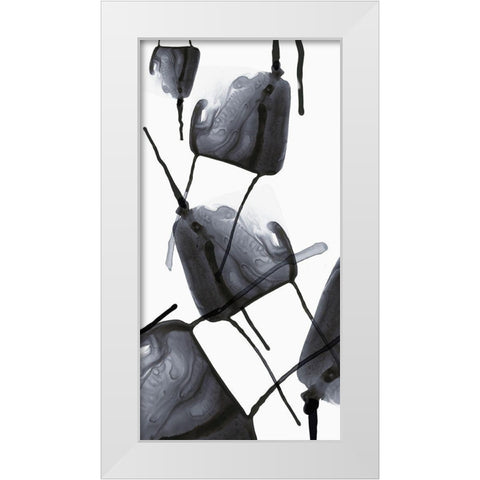 Inked I White Modern Wood Framed Art Print by PI Studio