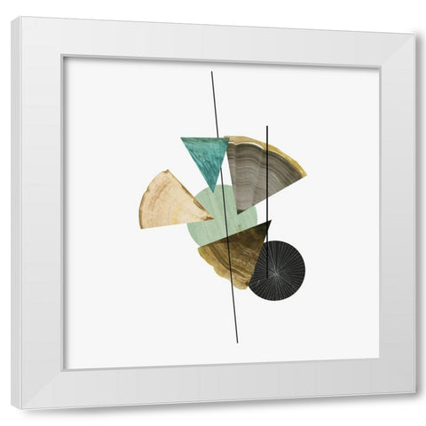 Semi II  White Modern Wood Framed Art Print by PI Studio