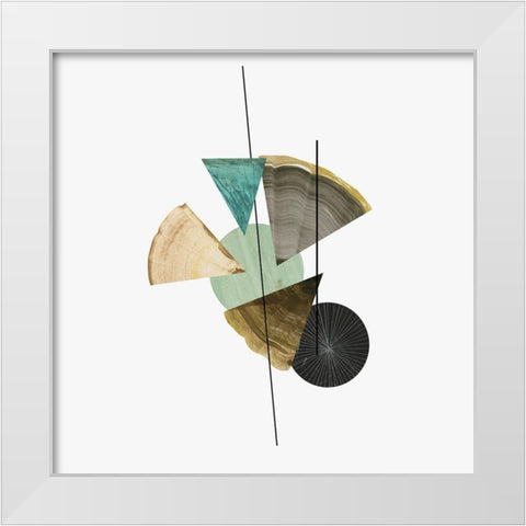 Semi II  White Modern Wood Framed Art Print by PI Studio