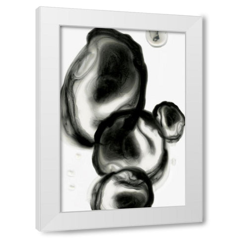 Neutral Blobs I White Modern Wood Framed Art Print by PI Studio