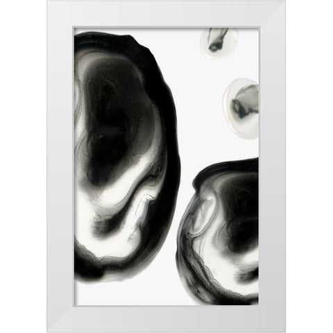 Neutral Blobs II White Modern Wood Framed Art Print by PI Studio