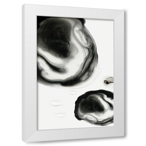 Neutral Blobs III White Modern Wood Framed Art Print by PI Studio