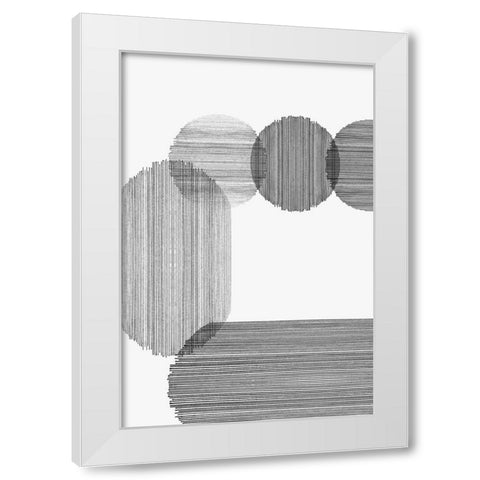 Gray on Gray II White Modern Wood Framed Art Print by PI Studio