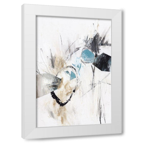 Inked in Black II White Modern Wood Framed Art Print by PI Studio