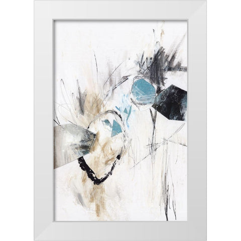 Inked in Black II White Modern Wood Framed Art Print by PI Studio