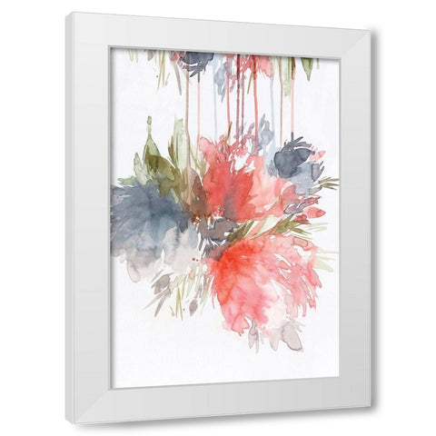 Splatter I White Modern Wood Framed Art Print by PI Studio