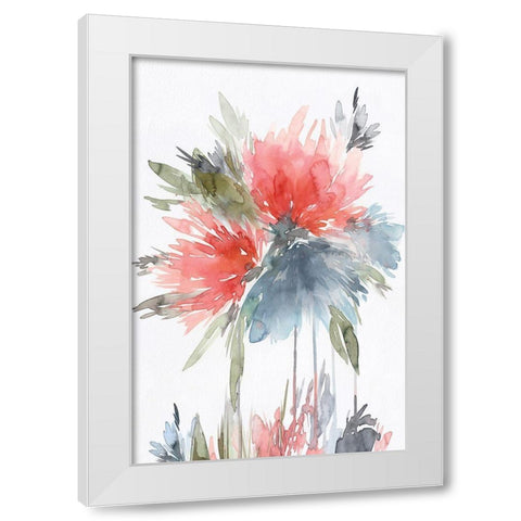 Splatter II White Modern Wood Framed Art Print by PI Studio