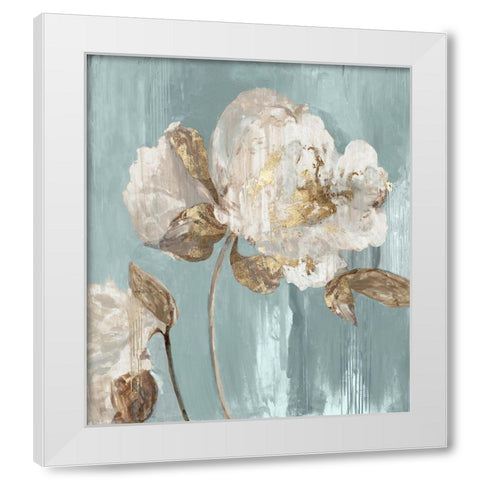 Golden Tulip White Modern Wood Framed Art Print by PI Studio