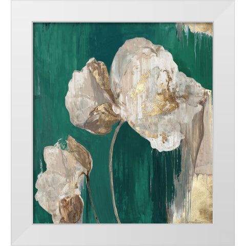 Golden Tulip White Modern Wood Framed Art Print by PI Studio