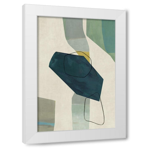 Midceuntry Green I White Modern Wood Framed Art Print by PI Studio