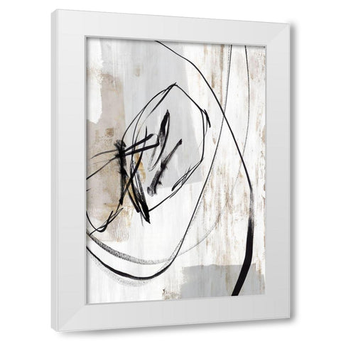 Indentation I  White Modern Wood Framed Art Print by PI Studio