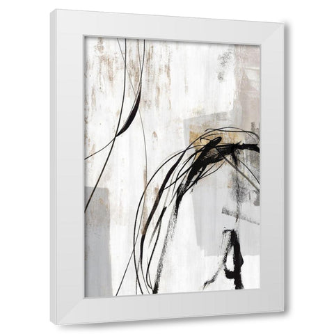 Indentation II White Modern Wood Framed Art Print by PI Studio