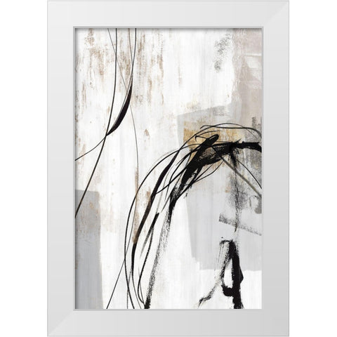 Indentation II White Modern Wood Framed Art Print by PI Studio