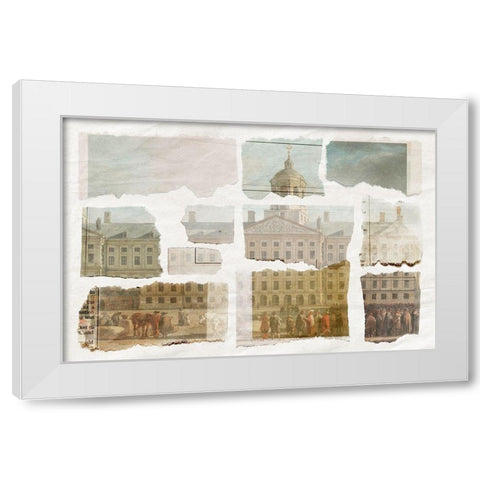 Old Town II White Modern Wood Framed Art Print by PI Studio