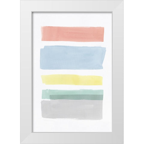 Charming I White Modern Wood Framed Art Print by PI Studio