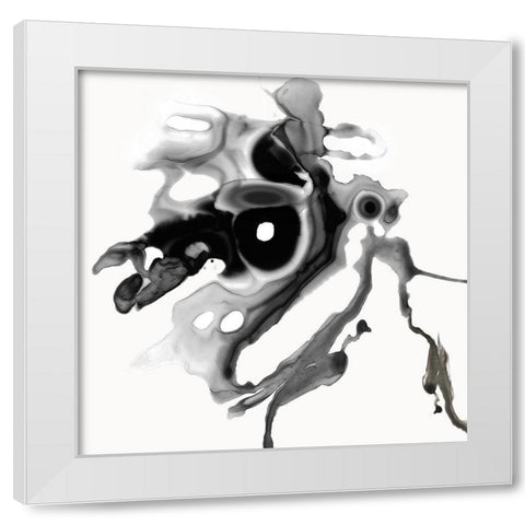 Rorschach I White Modern Wood Framed Art Print by PI Studio