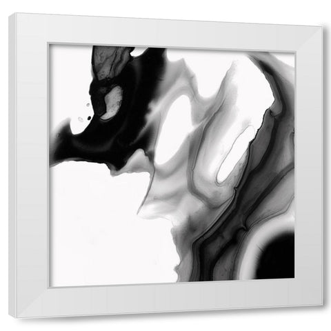 Rorschach III White Modern Wood Framed Art Print by PI Studio