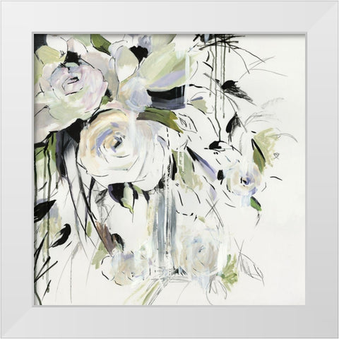 Simple Bouquet I White Modern Wood Framed Art Print by PI Studio