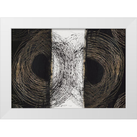 Illusion I White Modern Wood Framed Art Print by PI Studio