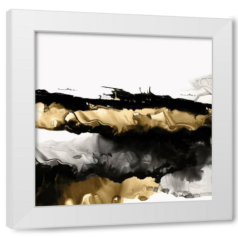 Drizzle II   White Modern Wood Framed Art Print by PI Studio