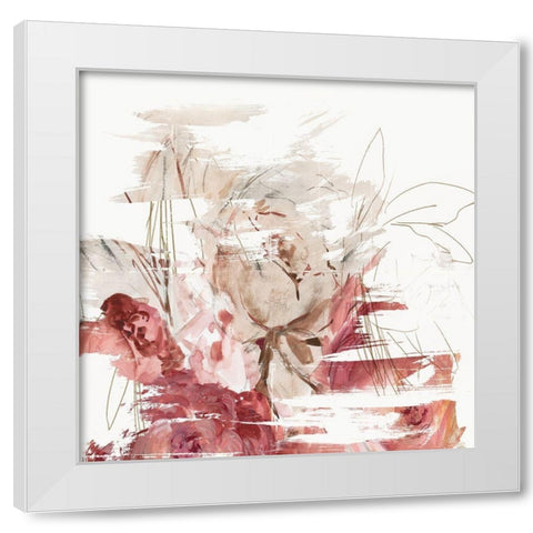 Crimson Lust II  White Modern Wood Framed Art Print by PI Studio
