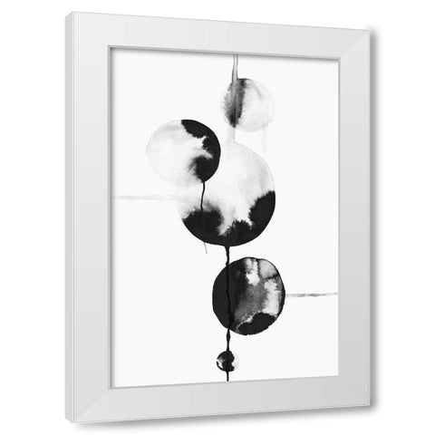 Dripping Bubbles II  White Modern Wood Framed Art Print by PI Studio