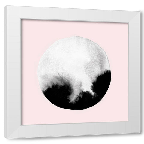 New Moon I Blush Version  White Modern Wood Framed Art Print by PI Studio
