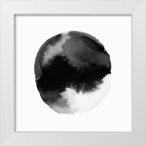 New Moon III  White Modern Wood Framed Art Print by PI Studio