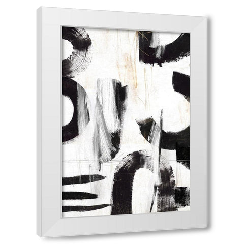 Concept III  White Modern Wood Framed Art Print by PI Studio