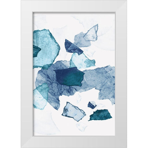 Paper Jewels I  White Modern Wood Framed Art Print by PI Studio