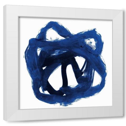 Eternal Indigo I  White Modern Wood Framed Art Print by PI Studio