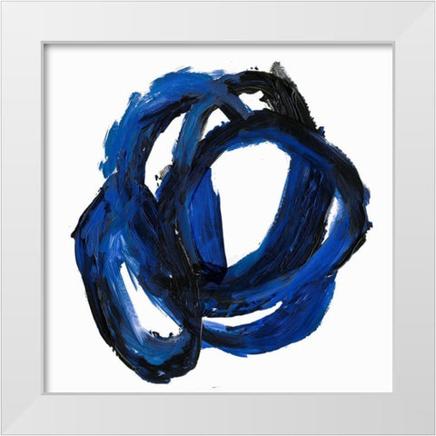 Eternal Indigo II  White Modern Wood Framed Art Print by PI Studio