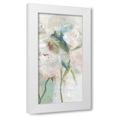 Blissful Peony II  White Modern Wood Framed Art Print by PI Studio