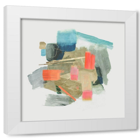 Glimpse II  White Modern Wood Framed Art Print by PI Studio