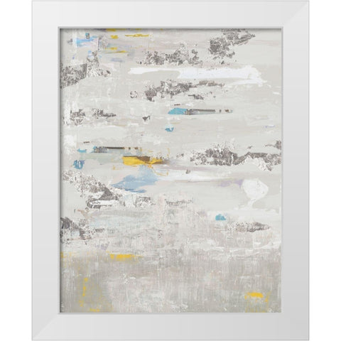 Silver Bluffs  White Modern Wood Framed Art Print by PI Studio