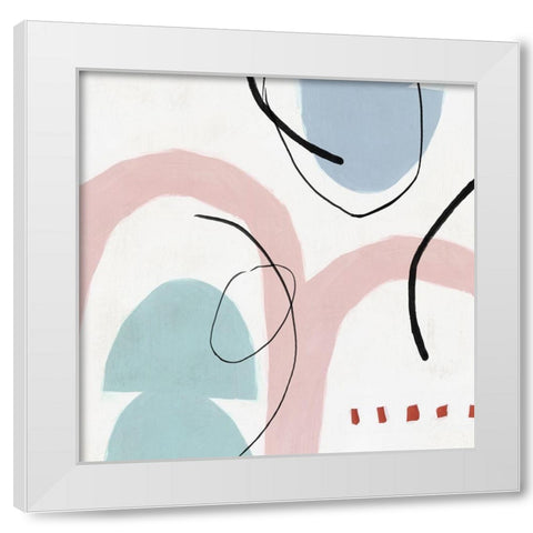 Elasticity I Blush Version  White Modern Wood Framed Art Print by PI Studio