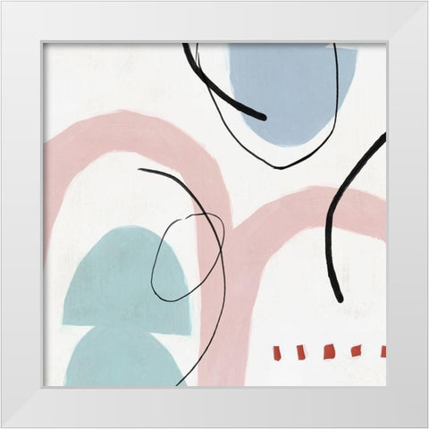 Elasticity I Blush Version  White Modern Wood Framed Art Print by PI Studio