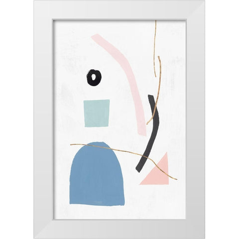 Precision II Blush Version  White Modern Wood Framed Art Print by PI Studio