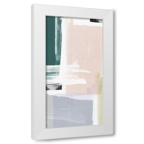 Ash and Silk I White Modern Wood Framed Art Print by PI Studio